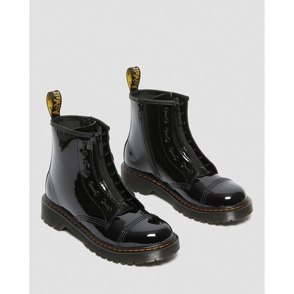 Dr. Martens NWT Sinclair Bex Patent Leather Boots Black Youth US Boys 5 Girls 6 - Picture 5 of 9